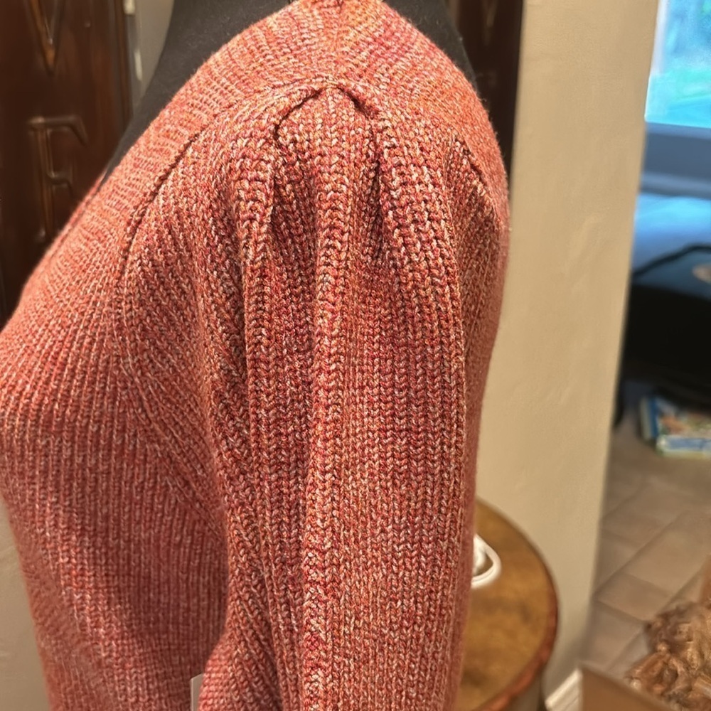 Cozy  Black Tape V-Neck Sweater Dress - Rust - Picture 6 of 8